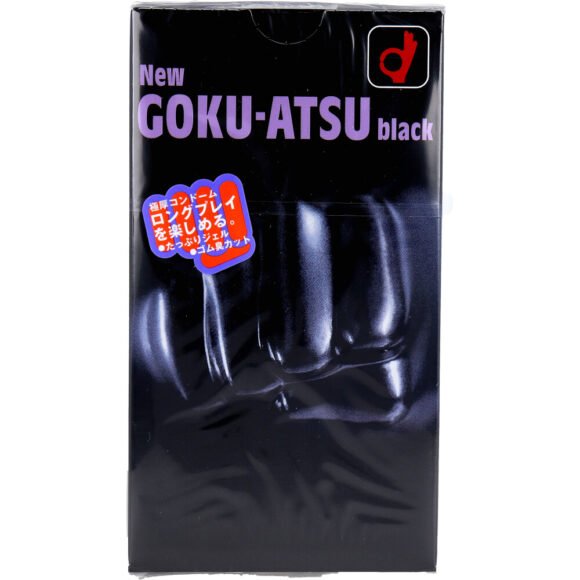 NEW GOKU-ATSU Black Extra Thick Condoms, 12 Pieces