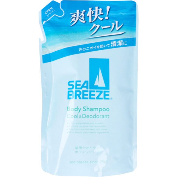 Sea Breeze Medicated Deodorant Body Shampoo Cool & Deodorant Refill 330mL