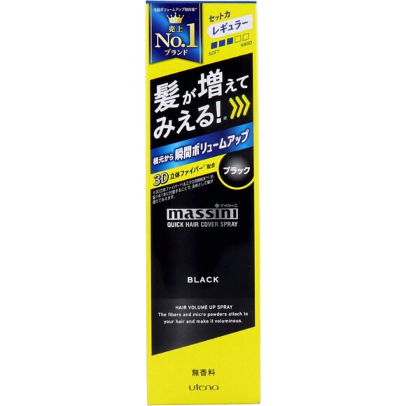 Utena Massini Quick Hair Cover Spray, Black, 140g