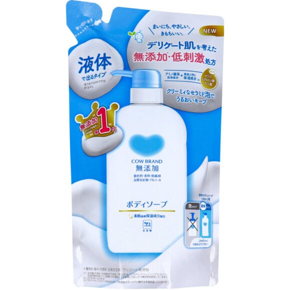 Cow Brand Additive-Free Body Soap Refill 380 mL