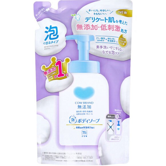 Cow Brand Unscented Foaming Body Soap Refill 450mL