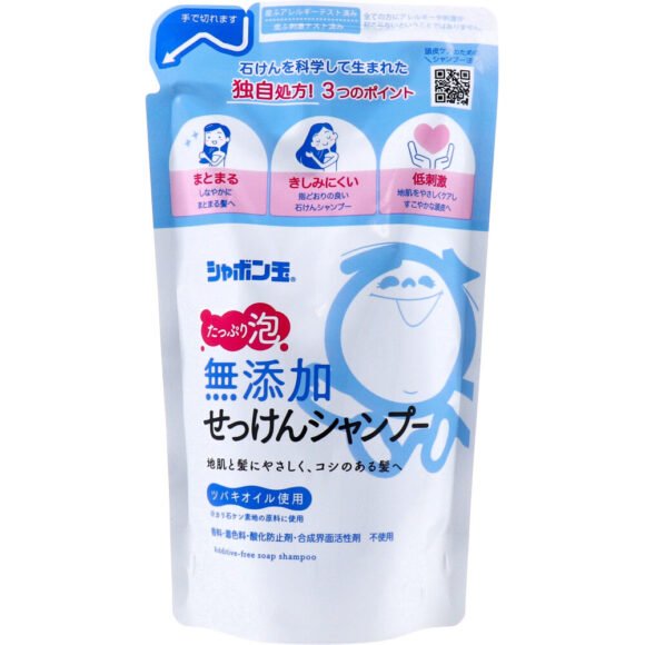Shabondama Additive-Free Soap Shampoo – Foaming Type – Refill 420mL