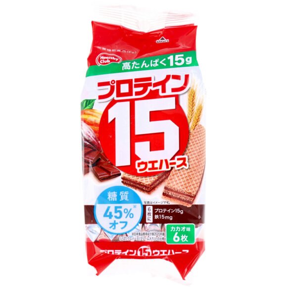 Protein 15 Wafers – Cocoa Flavor, 6 Pieces