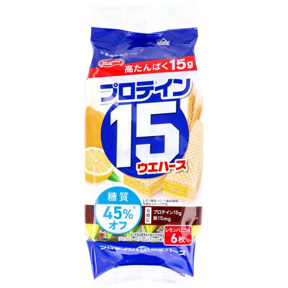 Protein 15 Wafers Lemon Vanilla Flavor, 6 Pieces
