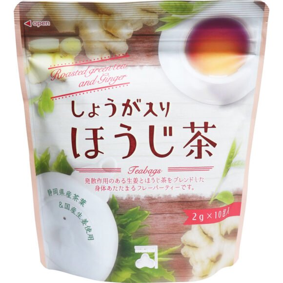 Ginger-Infused Hojicha – Tea Bags, 2g × 10 Bags