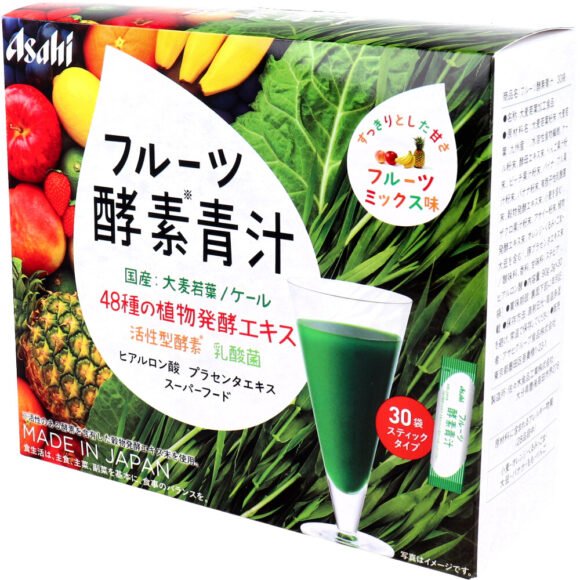 Asahi Fruit Enzyme Green Juice – Fruit Mix Flavor, 3 g × 30 Sachets