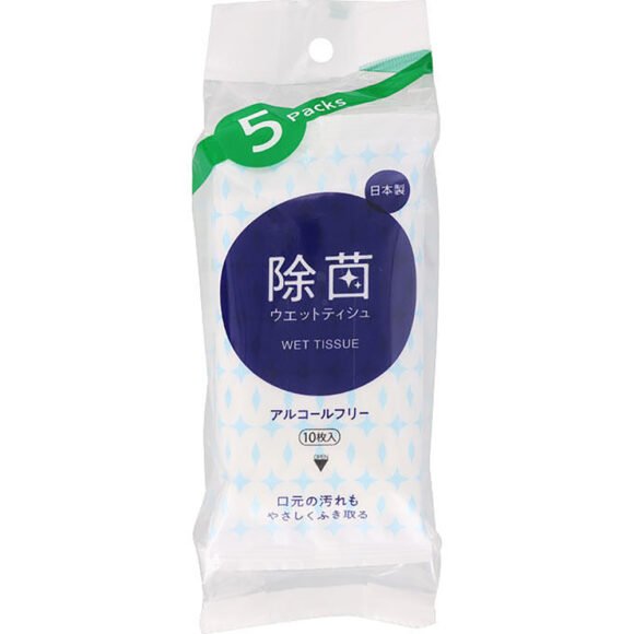 Life Alcohol-Free Disinfecting Wet Wipes, 10 Sheets × 5 Pack