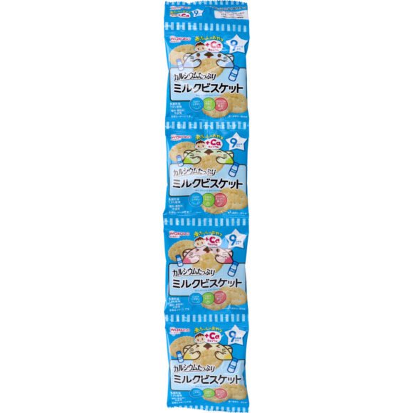Wakodo Baby Snack +Ca – Milk Biscuits with Extra Calcium (10g × 4 packs)