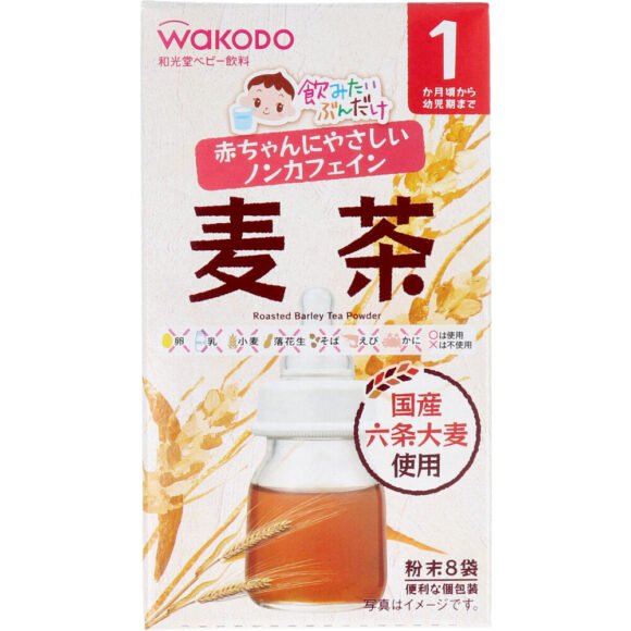 Wakodo Baby Drink – Just the Right Amount Barley Tea 1.2g × 8 Sachets