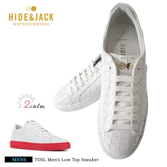 HIDE & JACK Men’s Premium Leather Sneaker – Croc Cuff Leather