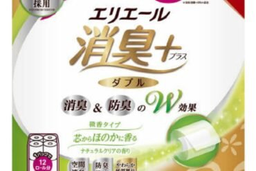 Elleair Deodorizing + Toilet Tissue, Natural Clear Scent with a Subtle Core, Compact 8R (Double)