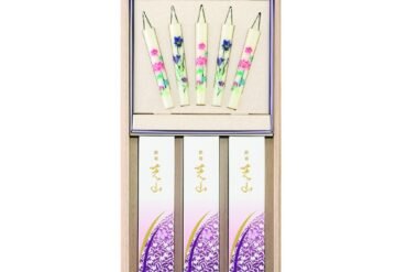 Meiko Shibayama Paulownia Box Candle Set of 5