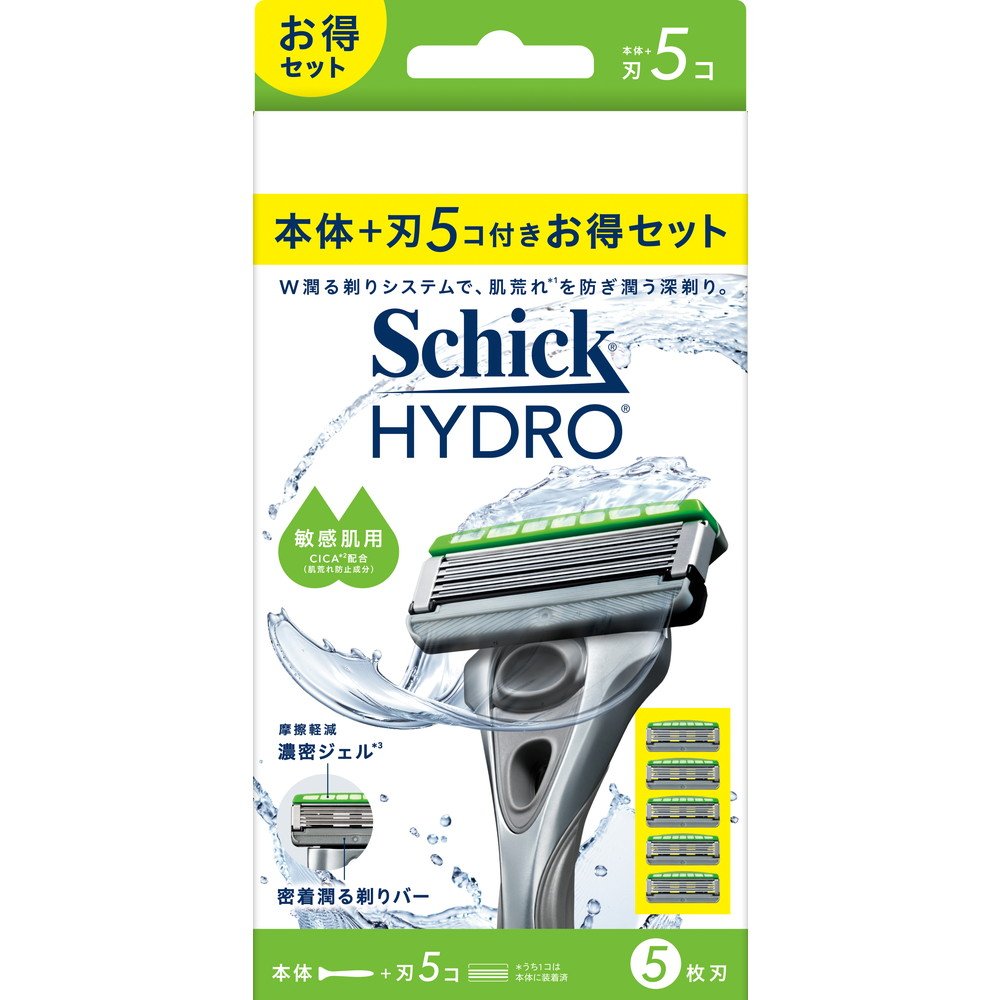 Schick Hydro Sensitive Skin Combo Pack (Main unit + 5 blades)