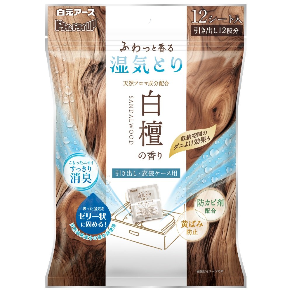 Dry & Dry UP Drawer & Clothes Case Cleaner, Sandalwood Scent