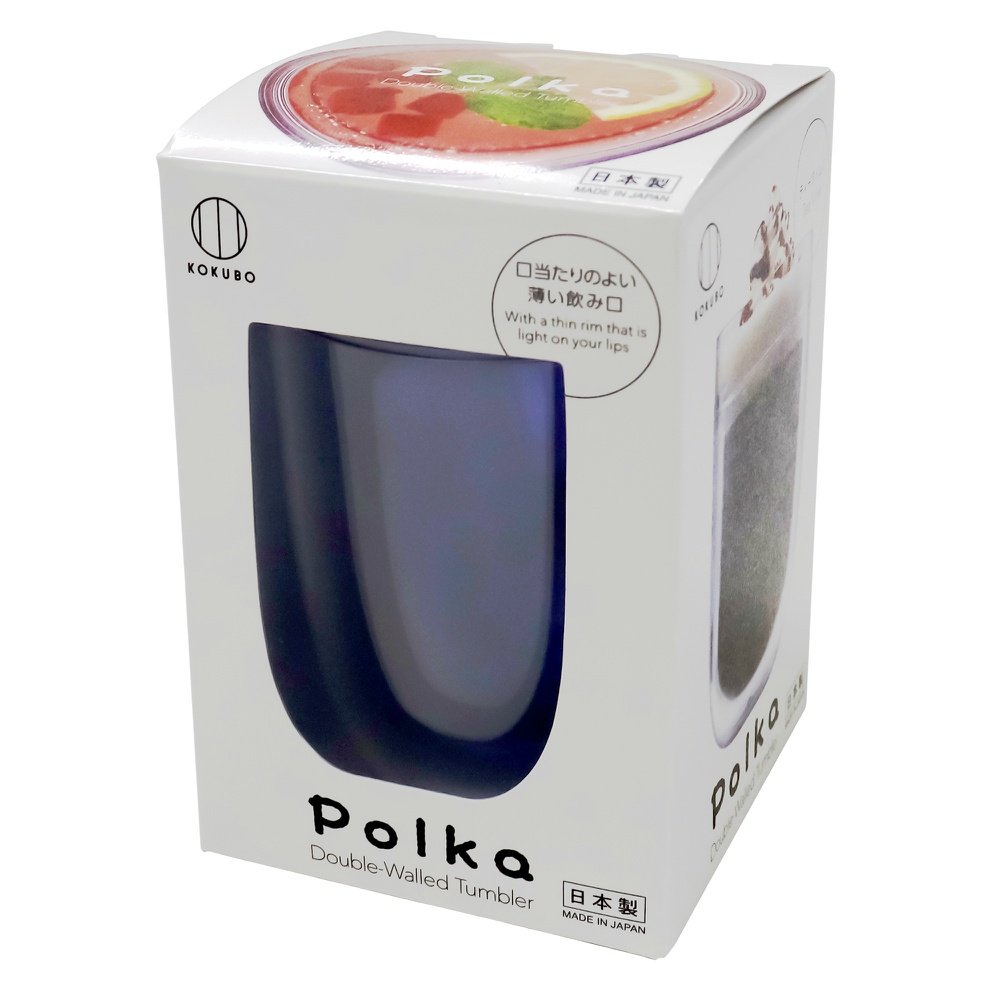 Polka Glass Blue
