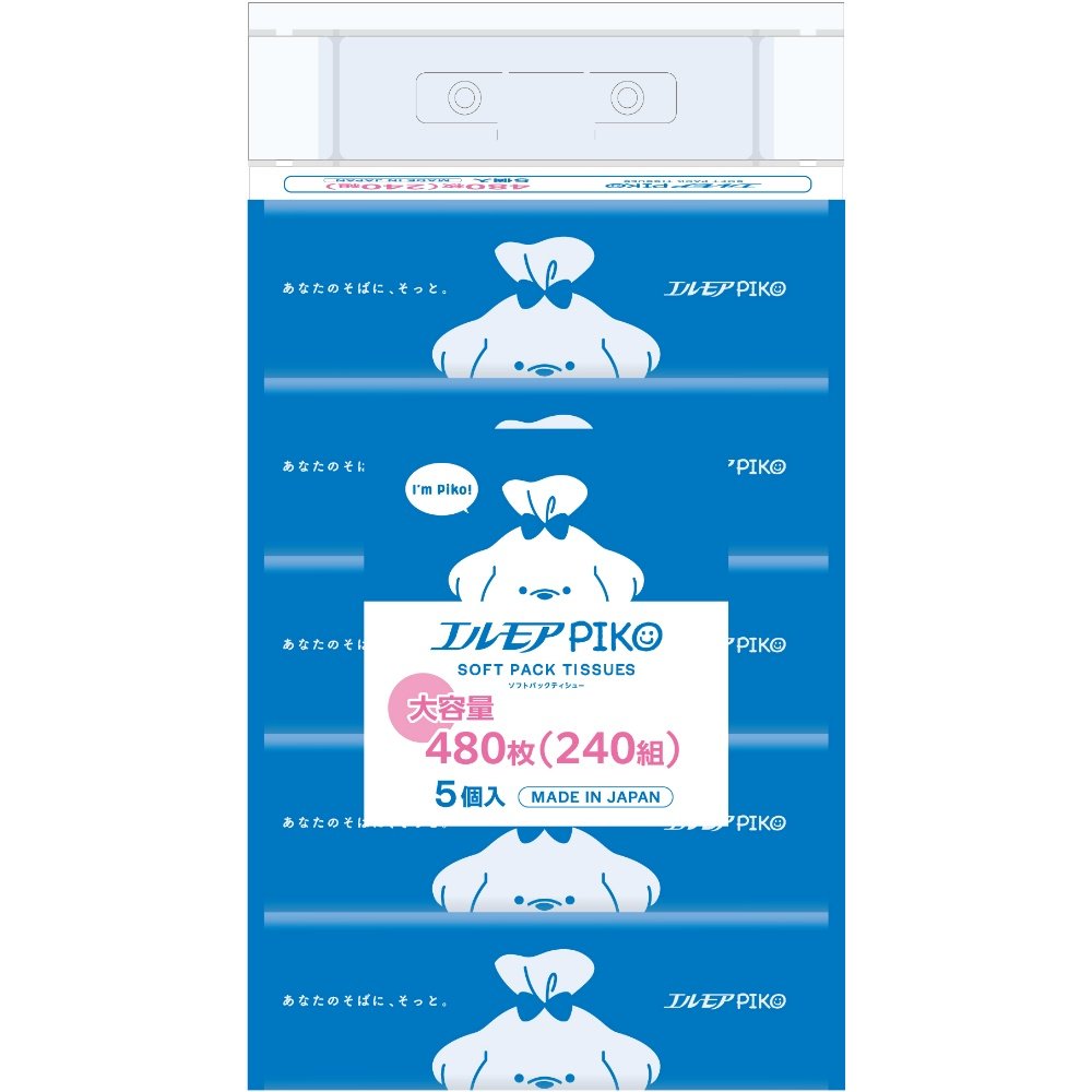 Elmore Pico Soft Pack Tissues, Large Capacity (5-pack)